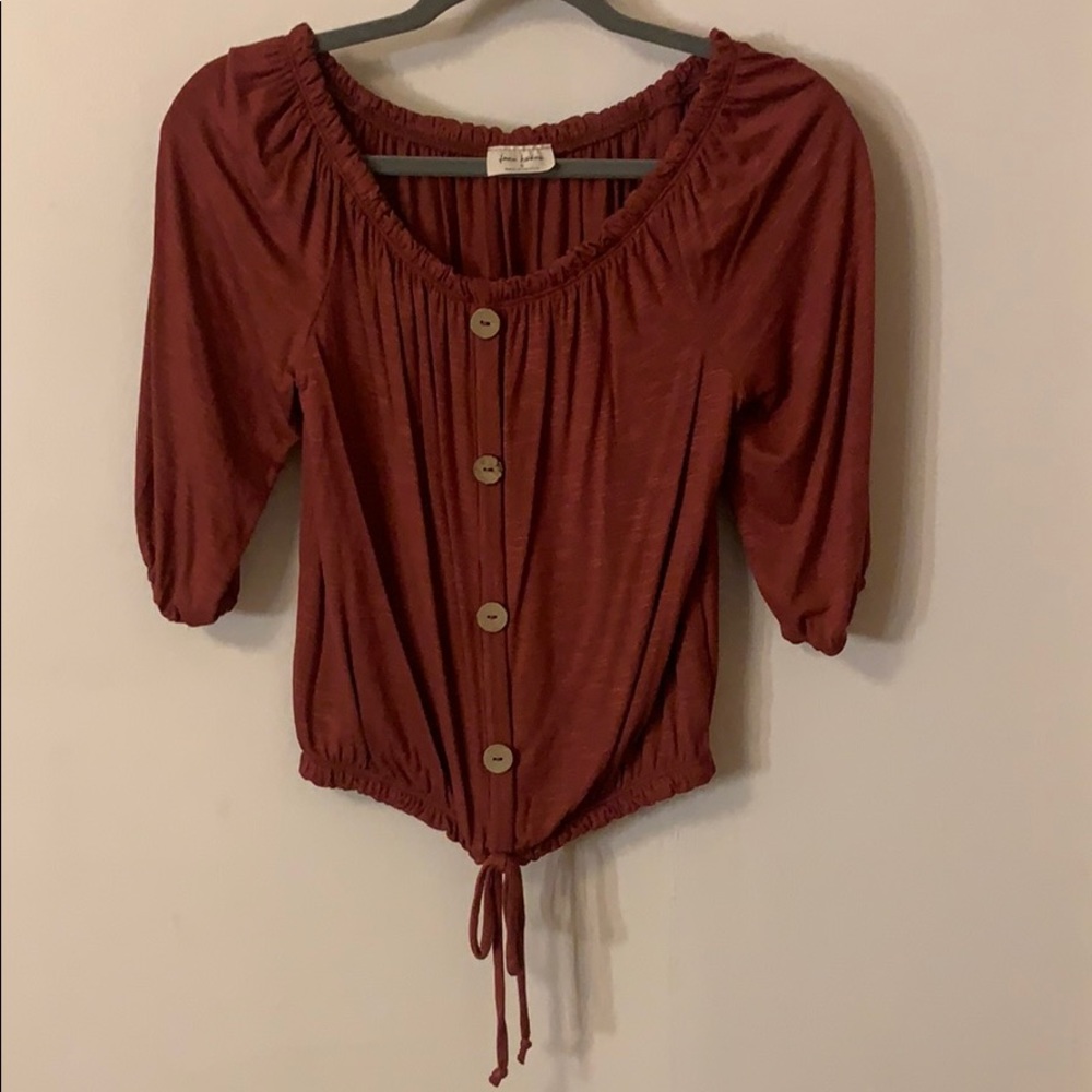 Red off the shoulder top